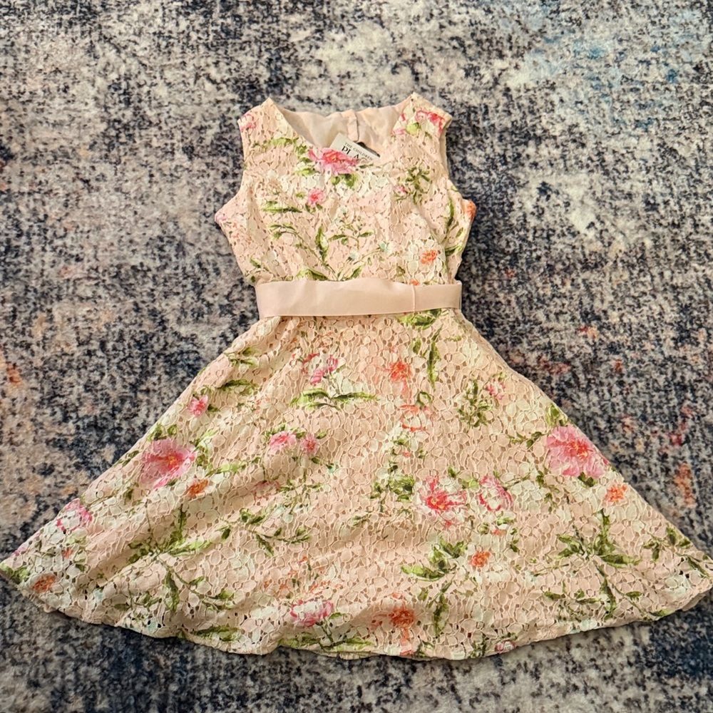 The Children's Place Lace Dress - Cream and Pink